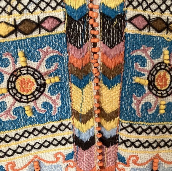 NWOT Embroidered and beaded Anthropologie Coloma Jacket, Pockets, Open Front, S - Picture 3 of 9